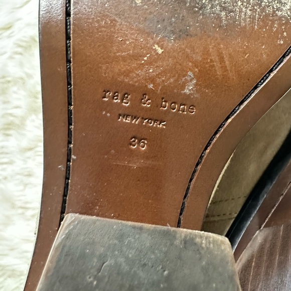 Ramone Rag & Bone Suede Ankle Boots Size 36 Ice Grey - Picture 10 of 10